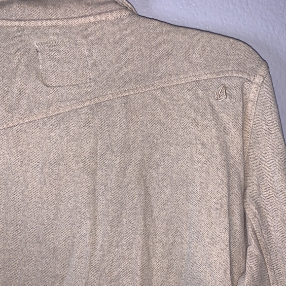 Volcom beige skater button Down jacket girls 12 - Picture 5 of 6